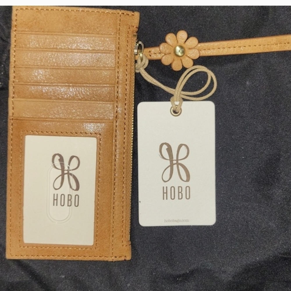 HOBO Brown Leather Card Wallet